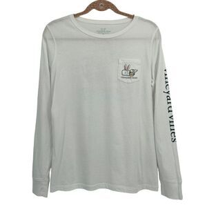 Vineyard Vines Long-Sleeve Easter Pocket Tee White Small